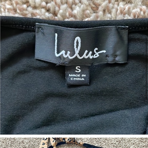 Lulu’s | leopard print black bodysuit size small - Picture 5 of 5